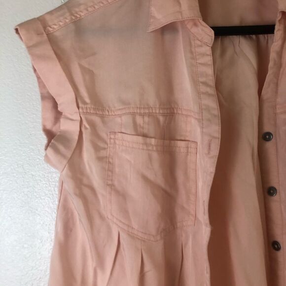 Style & Co Pleated Cuffed-sleeve crushes petal top - Picture 4 of 7